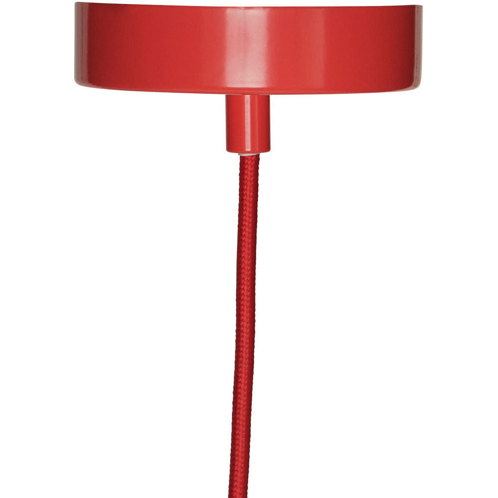 Hübsch -Chand -Deckenlampe Trapez rot/Natur