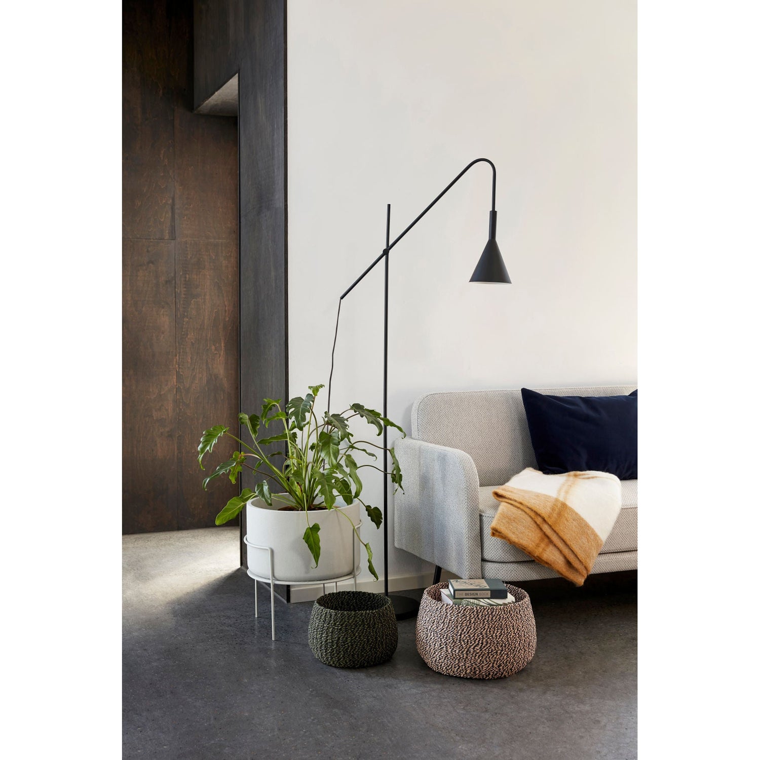 Hübsch Strukturtopf groß weiß