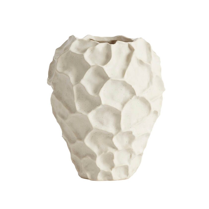 Vase Boden - Vanille - Keramik - H: 21,5 Ø: 18 cm