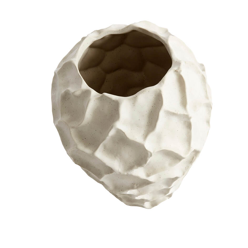 Vase Boden - Vanille - Keramik - H: 21,5 Ø: 18 cm