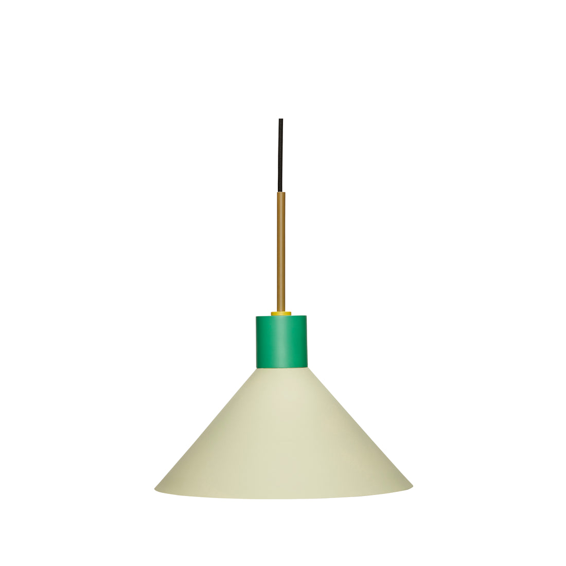 Hübsch Lampe, metal, brun/gul/grøn - ø35xh38cm - DesignGaragen.dk.
