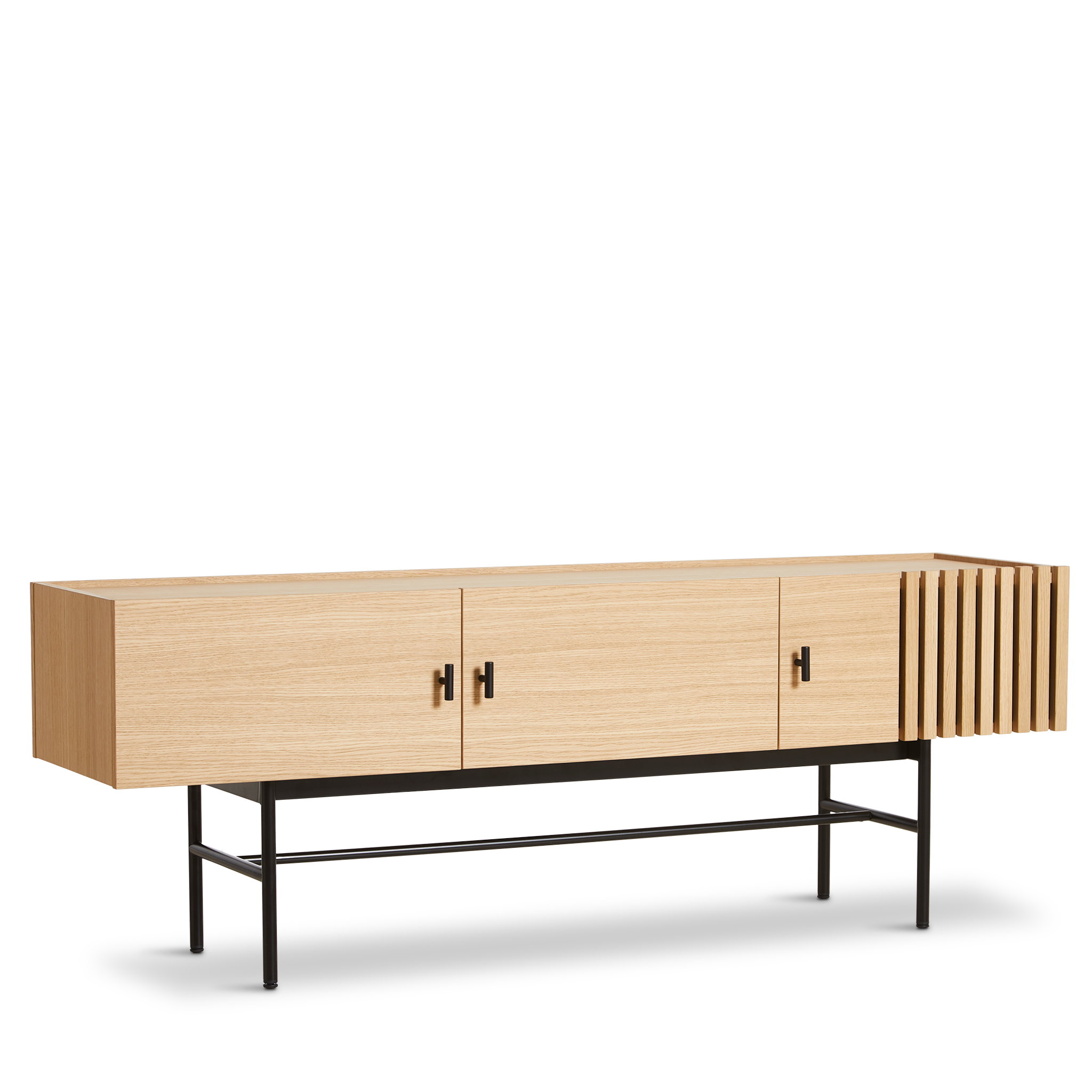 Woud - Array Low Sideboard (150 cm) - weiße pigmentierte Eiche