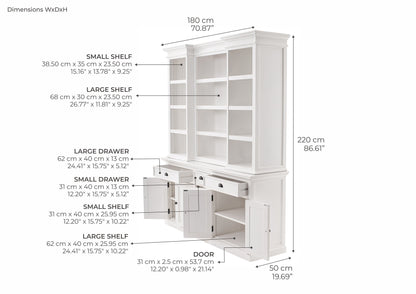 Halifax -Küchenregal mit 5 Türen 3 Schubladen