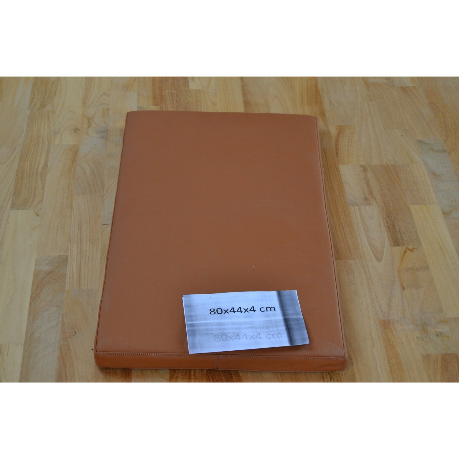 Cognac Lederkissen 80x44x4 cm