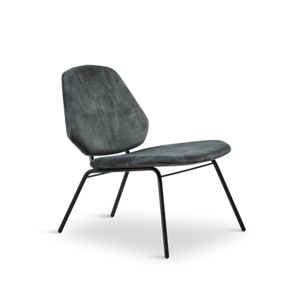 Woud - Lean Lounge Chair - staubiges Grün