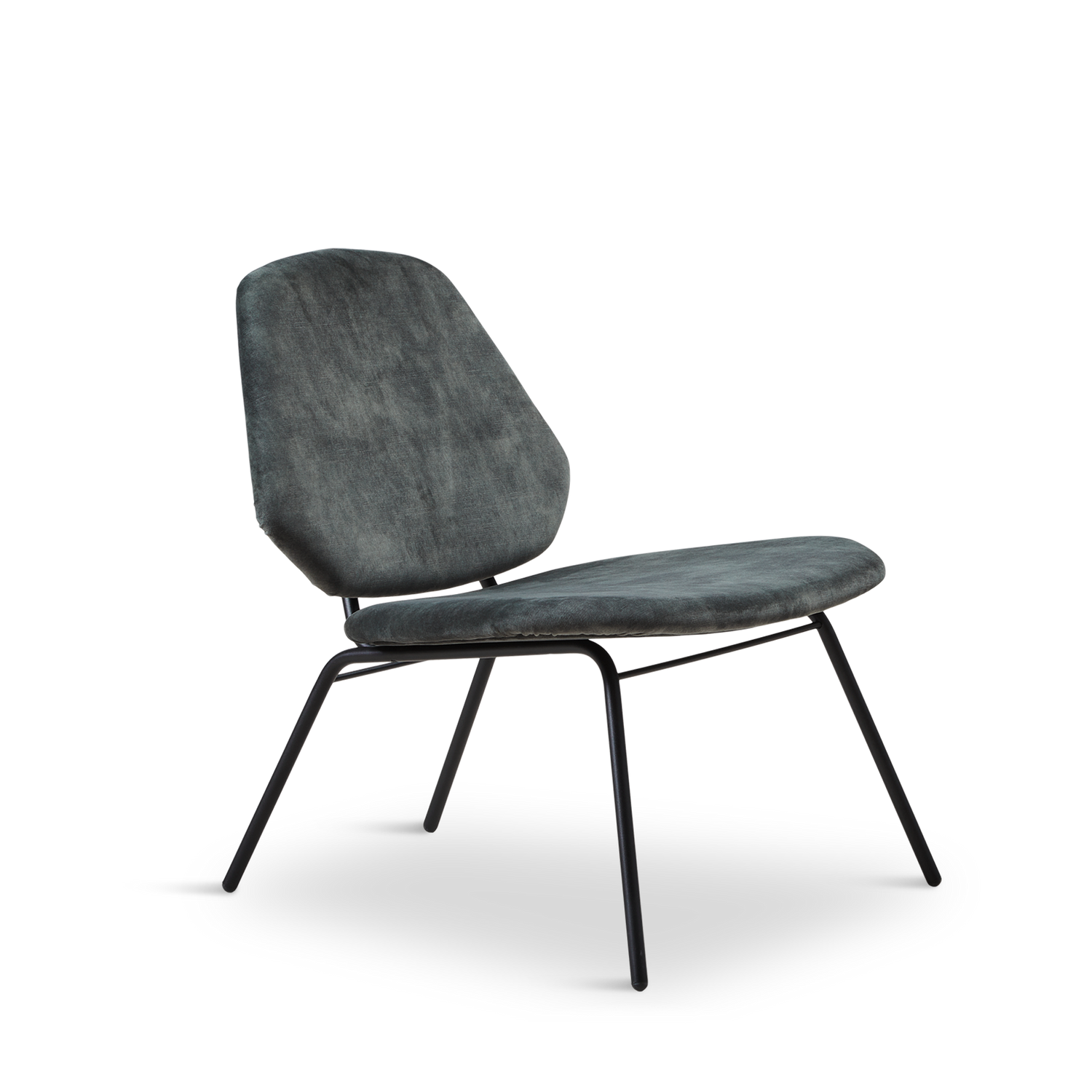 Woud - Lean Lounge Chair - staubiges Grün