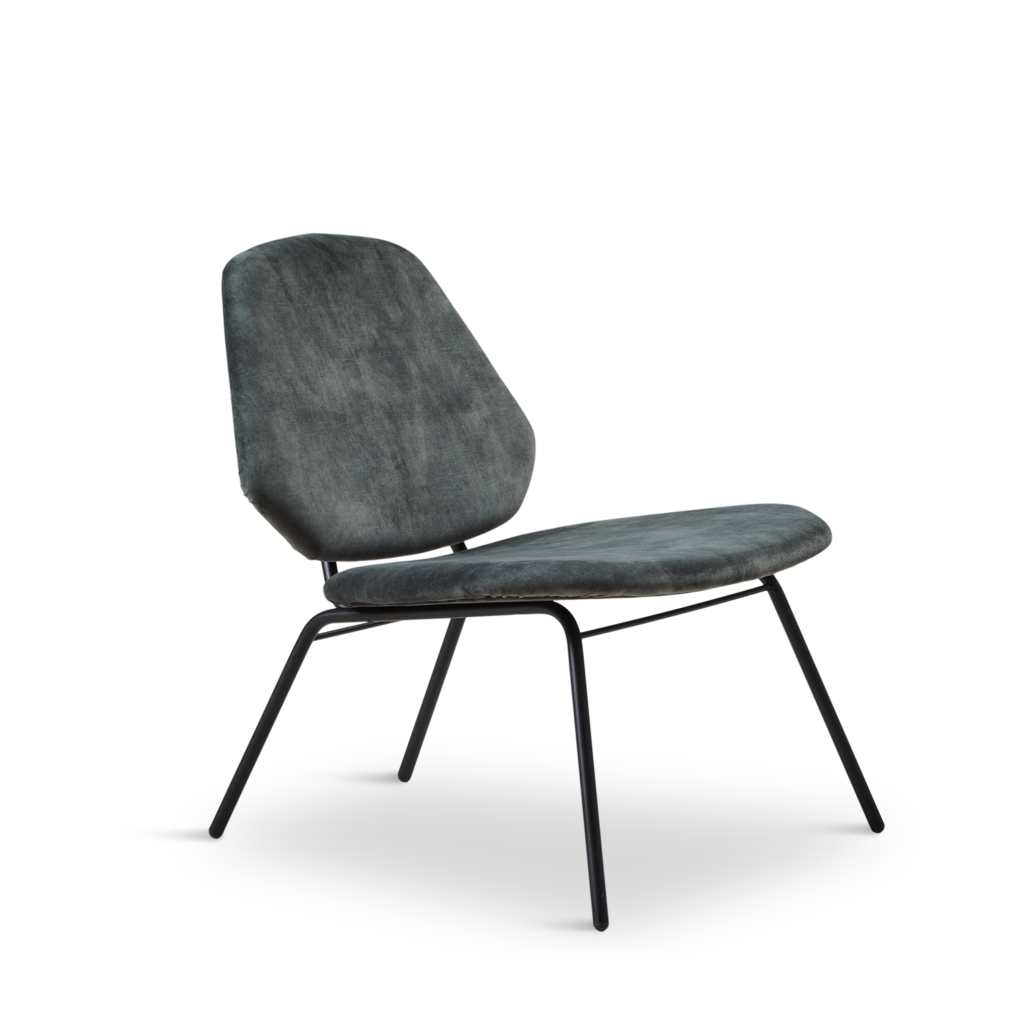 Woud - Lean Lounge Chair - staubiges Grün