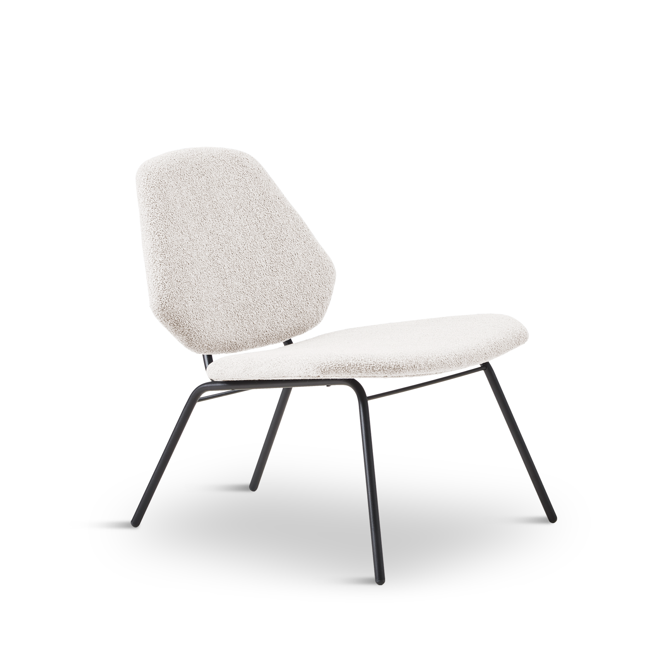 Woud - Lean Lounge Chair - Elfenbein