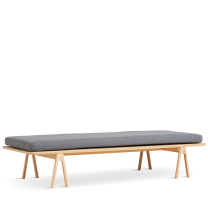 Woud - Level Daybed - Grey Bouclé/Oak 190x76,50 x 41 cm