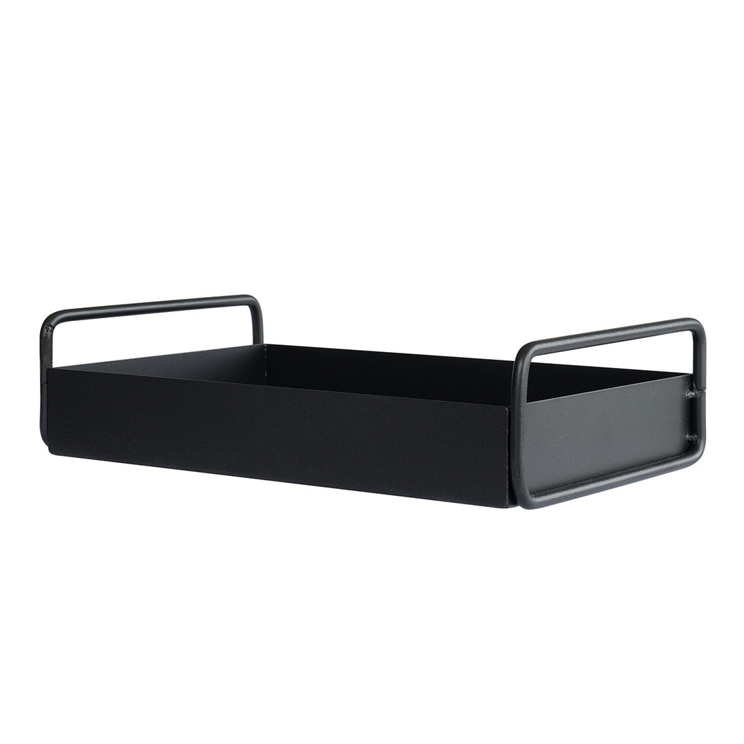 Box -Tablett schwarzes Eisen - 32x20 cm