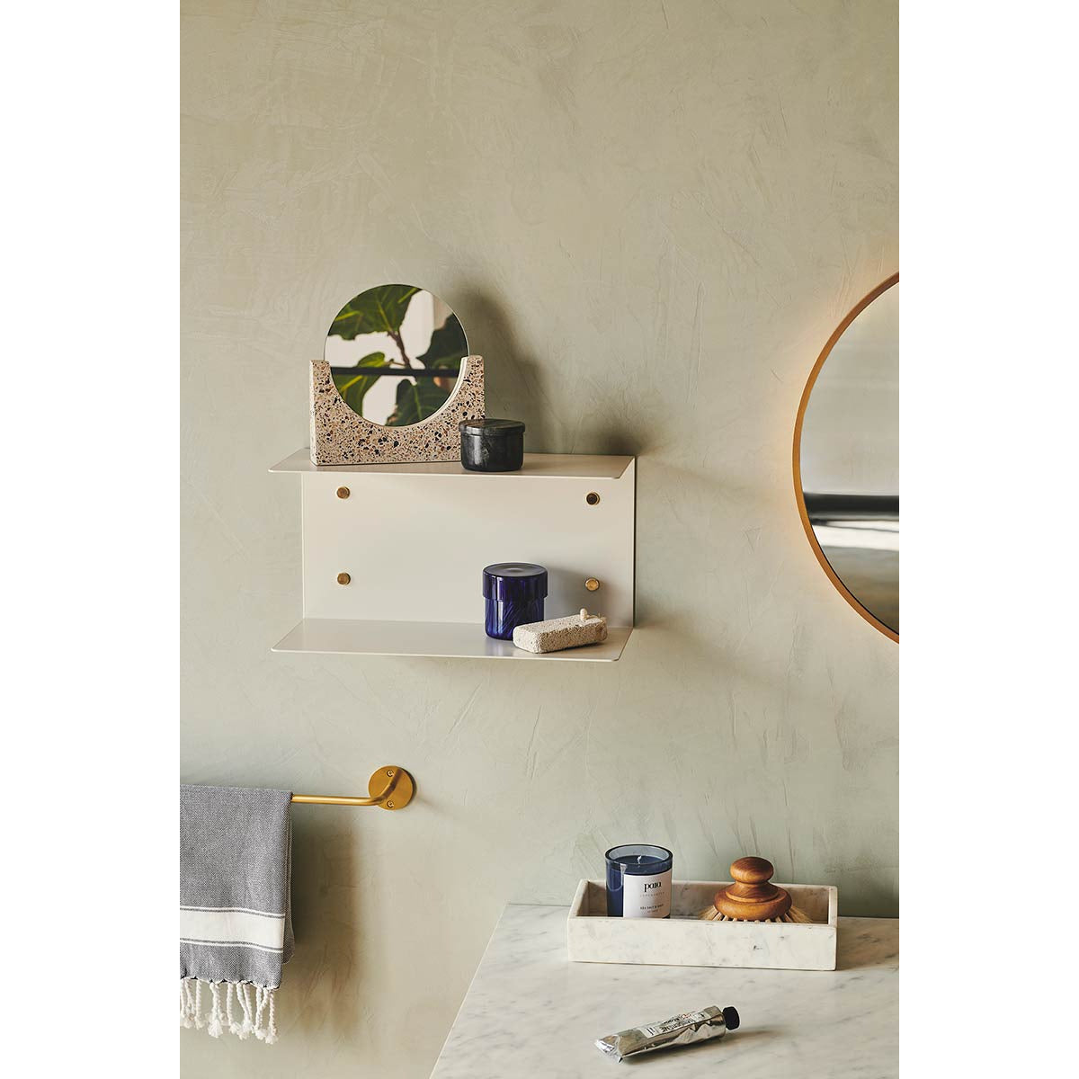 DETAIL metal hylde i beige - 40 cm - MOUD HOME - DesignGaragen.dk