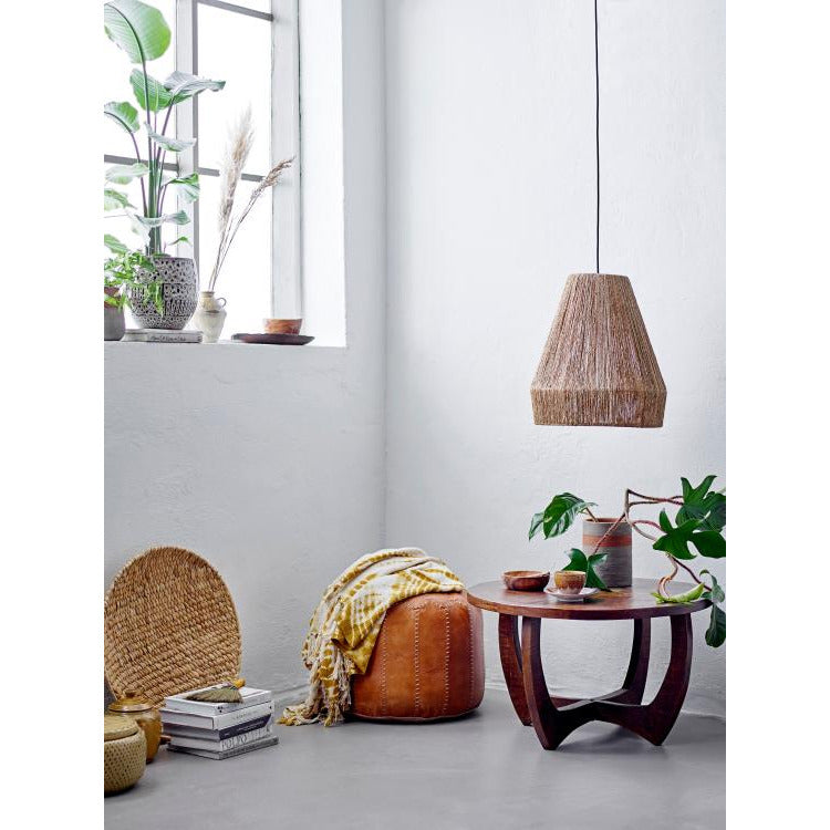 Bloomingville - Coby Puff, Fußschemel, Sitzkissen, Ziegenkin B60xh35 cm