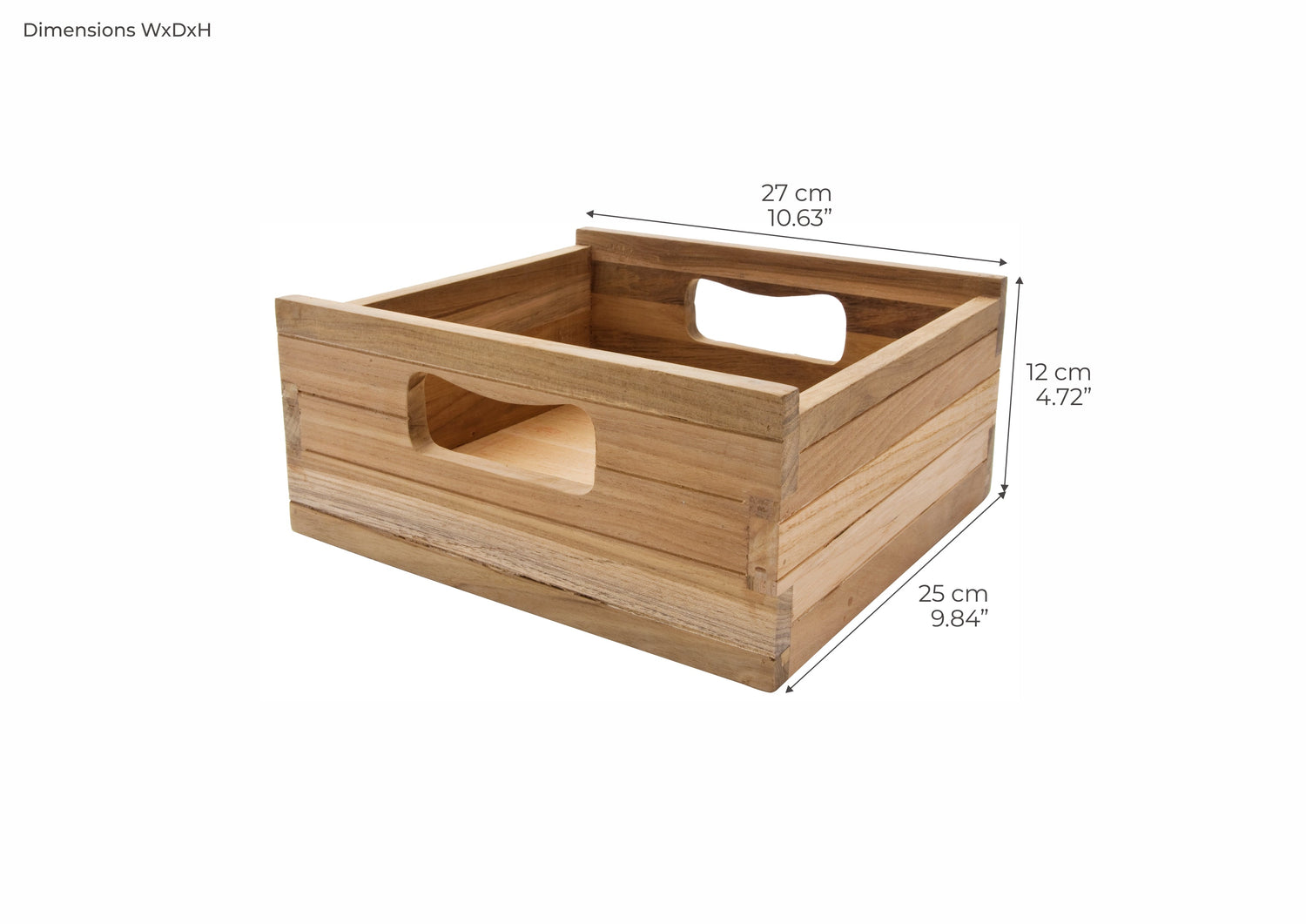 Bordeaux Teak -Holzbox (3) Set (3)