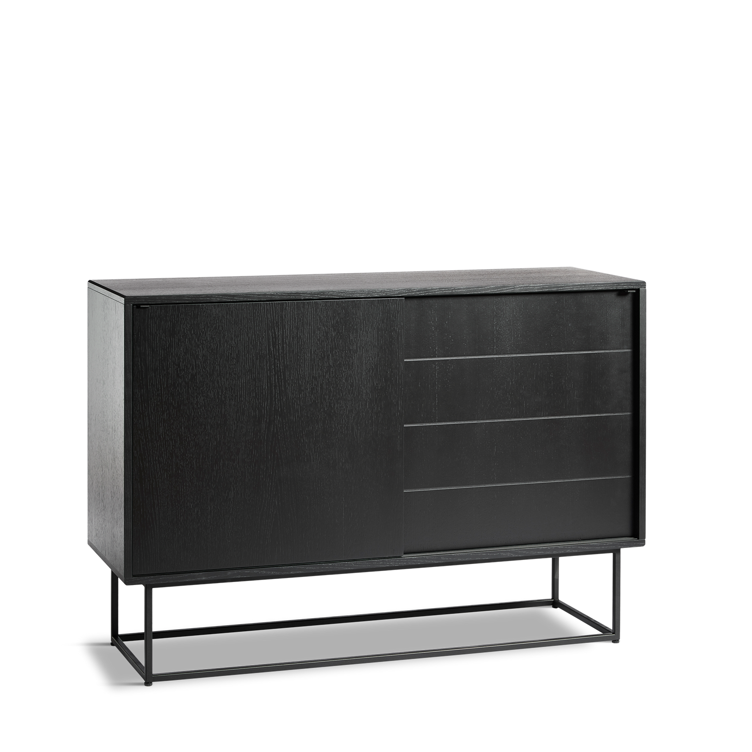 Woud - Virka Sideboard (hoch) - schwarz