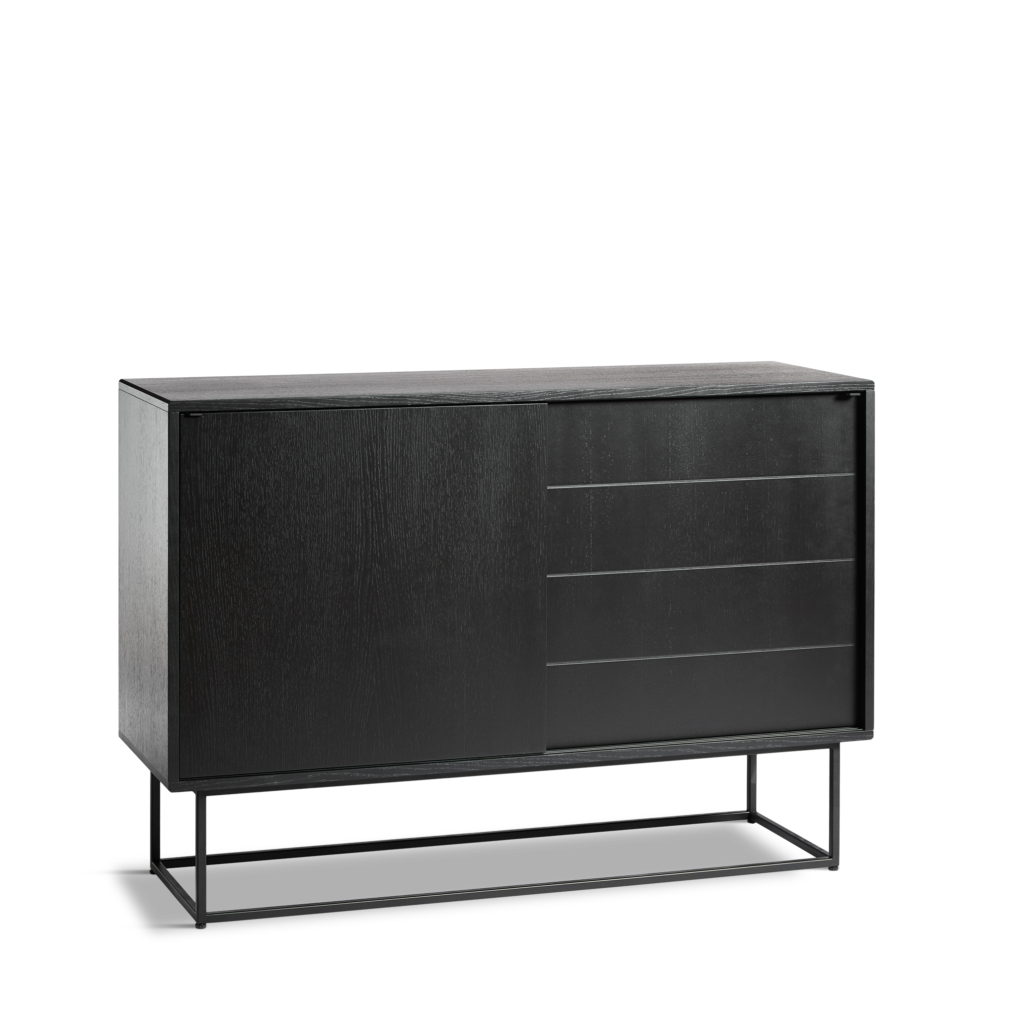 Woud - Virka Sideboard (hoch) - schwarz