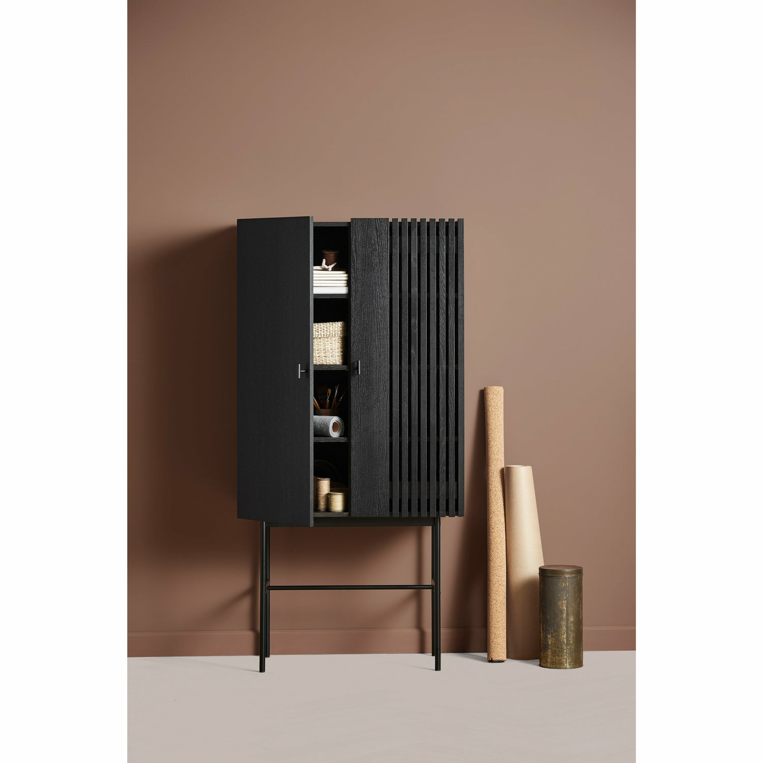 Woud - Array Highboard (80 cm) - Schwarz