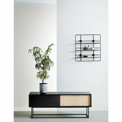 Woud - Virka Sideboard (niedrig) - Eiche/Schwarz