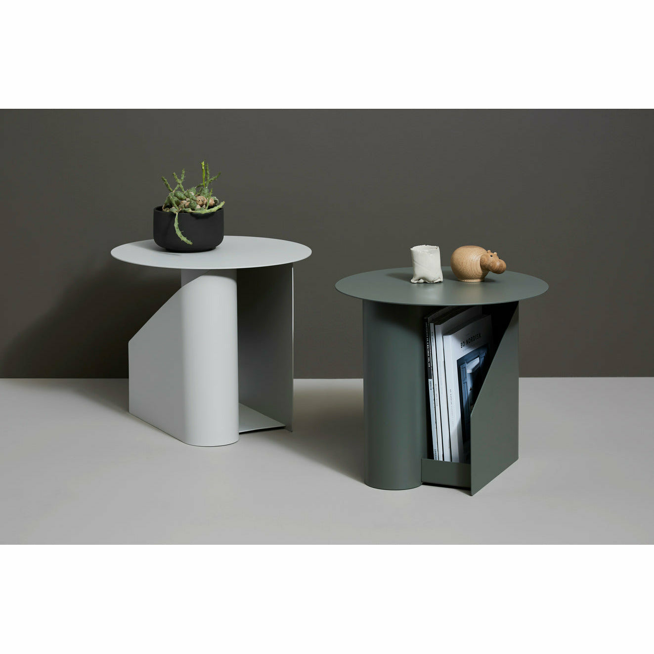 Woud - Sentrum Side Table - Dusty Green