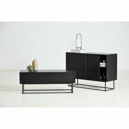 Woud - Virka Sideboard (niedrig) - schwarz