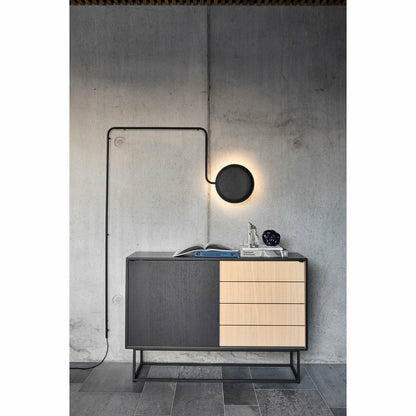 Woud - Virka Sideboard (hoch) - Eiche/Schwarz