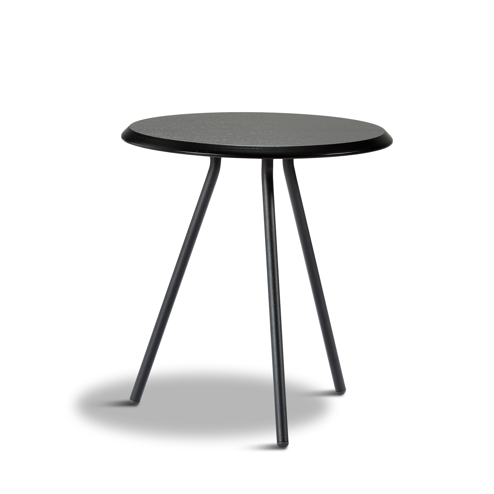 Woud - Egound Side Table - Schwarze Asche (Ø45xh49)