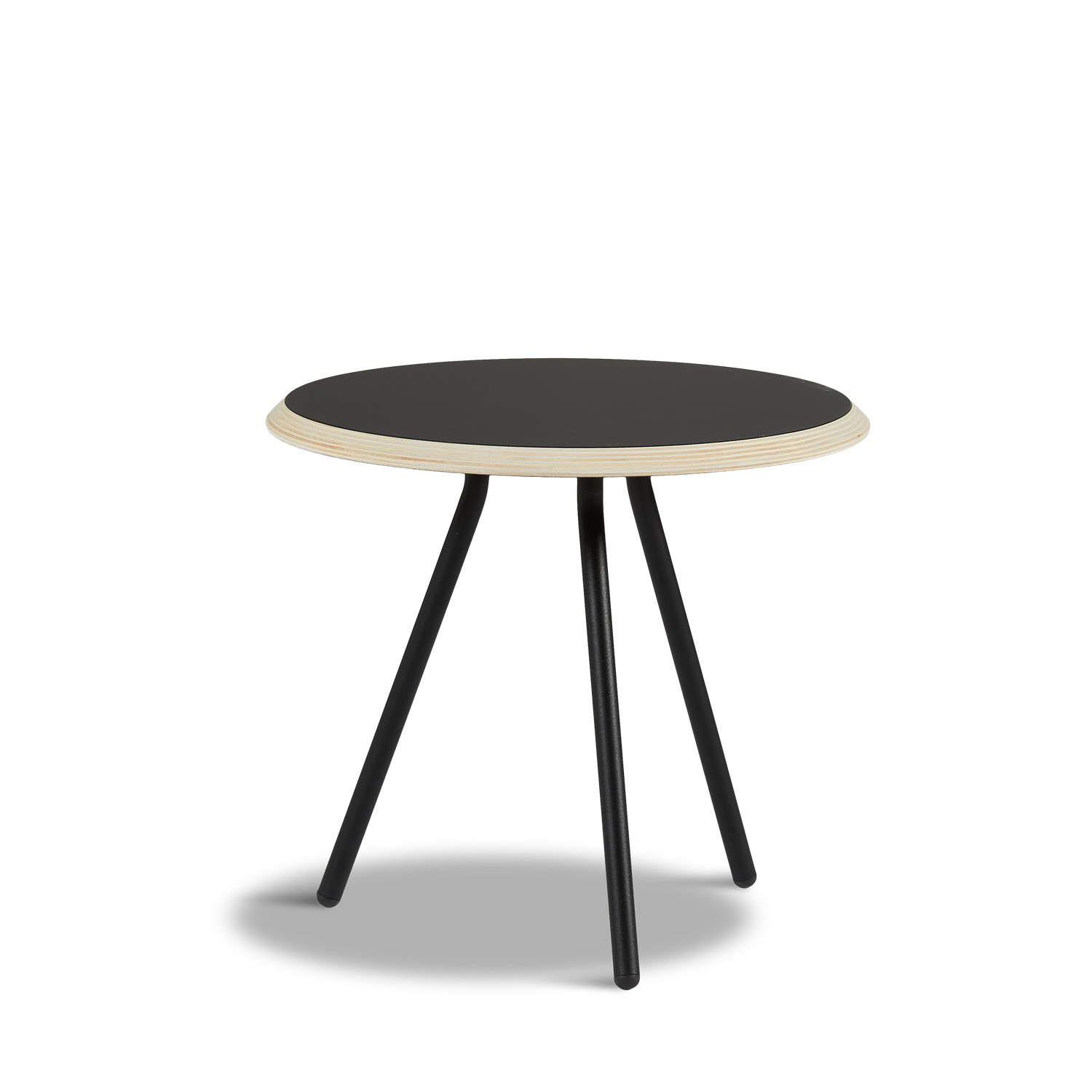 Woud - Egound Side Table - Holzkohle (Ø45xh40,50)