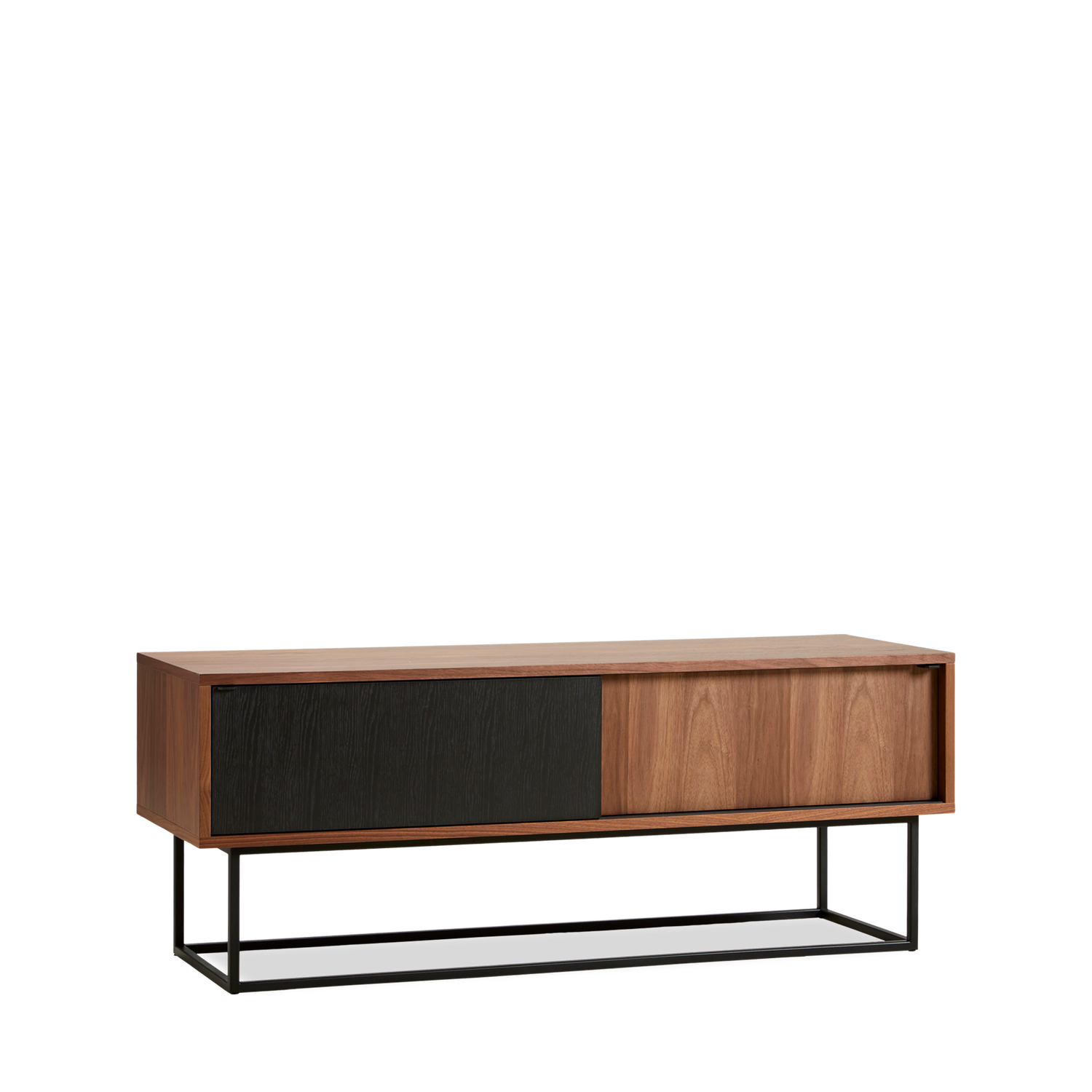 Woud - Virka Sideboard (niedrig) - Walnuss/Schwarz