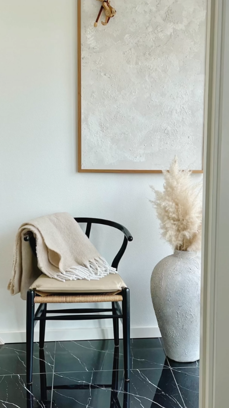 Kissen zu Hans J. Wegner Y -Chair CH24 in - Schwarzes Leder