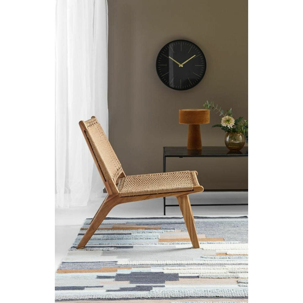 Nordal Onyx Wanduhr mit Glas - Ø45 cm - Schwarz/Messing