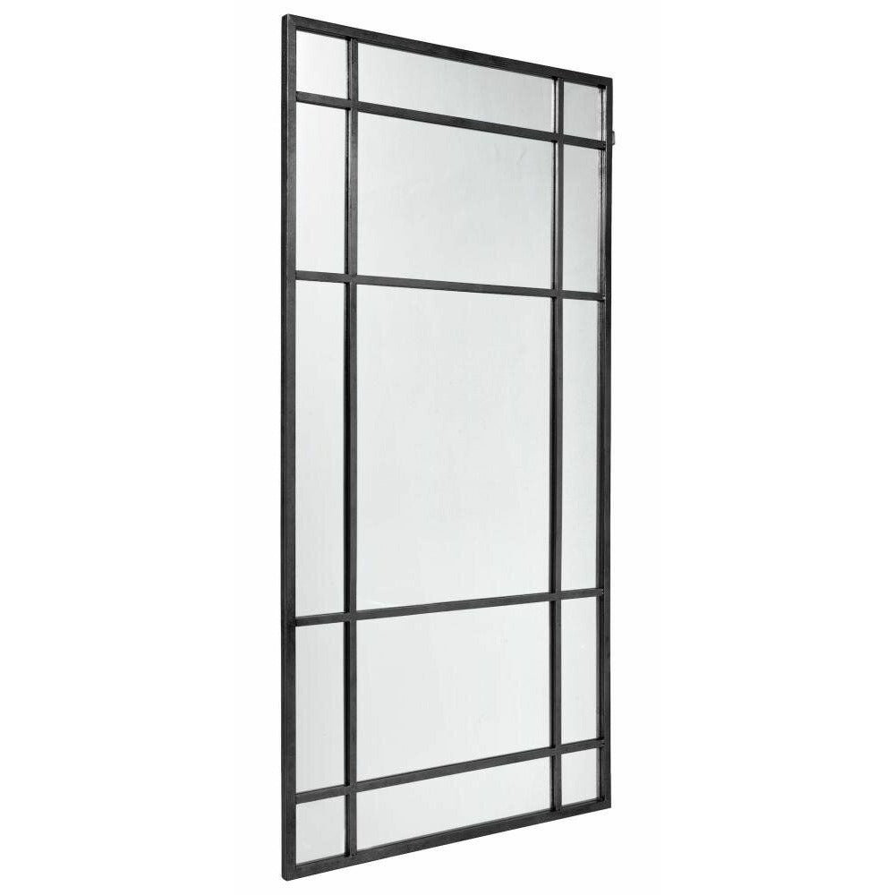 Nordal SPIRIT Spiegel mit Eisenrahmen - 204x102 cm - schwarz