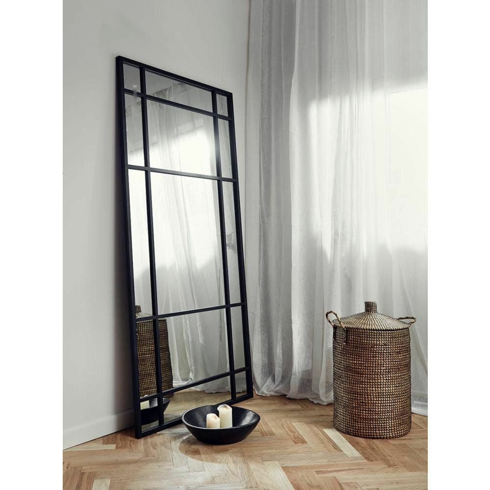 Nordal SPIRIT Spiegel mit Eisenrahmen - 204x102 cm - schwarz