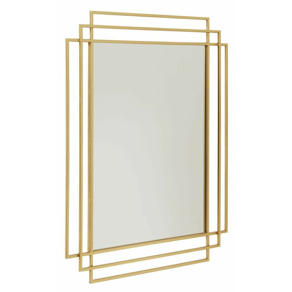 Nordal SQUARE Spiegel aus Eisen - 97x76 cm - goldene Ausführung