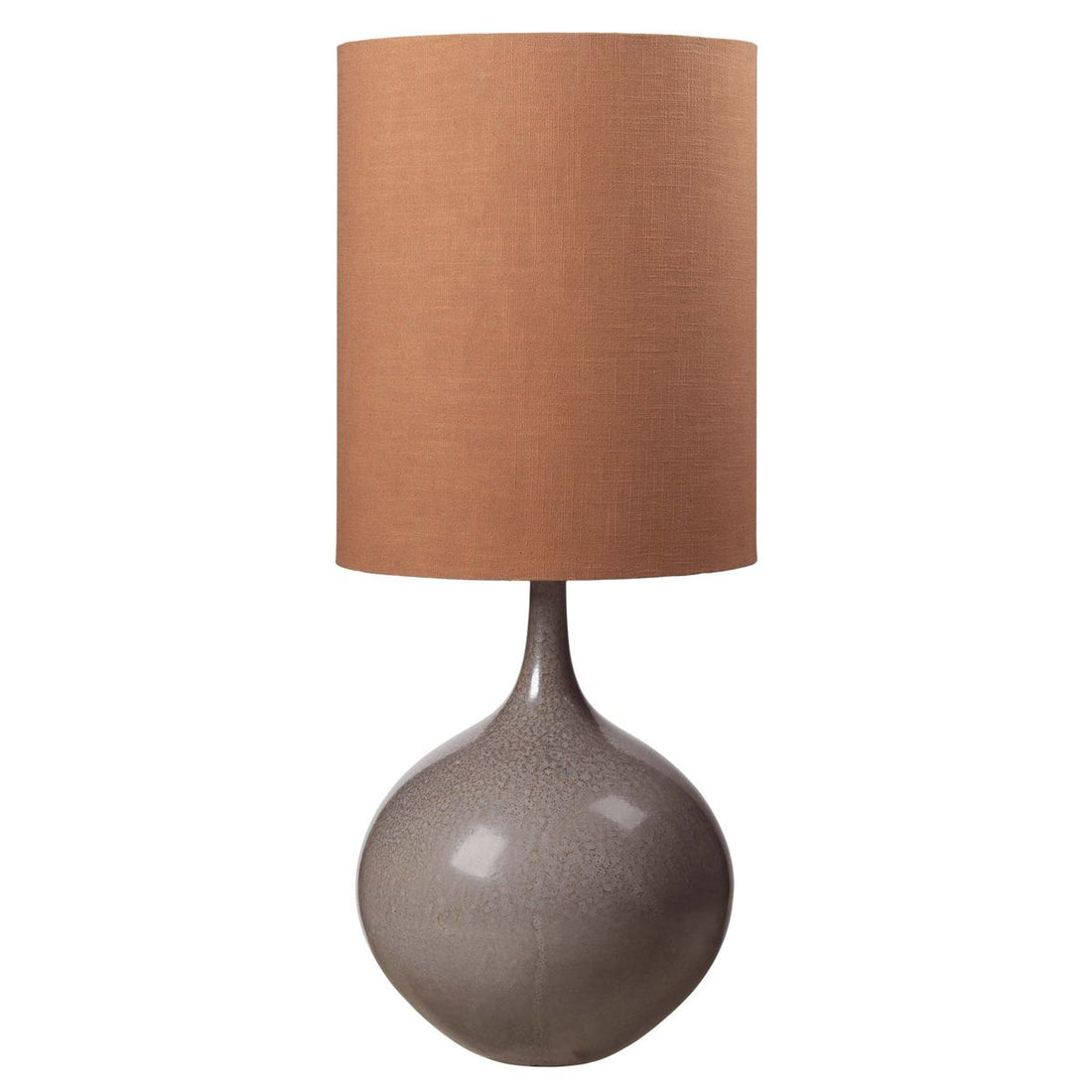 Gemütliche lebende Bella -Keramik -Lampe W. Schatten - Kit W. Verbrannter orangefarbener Schatten