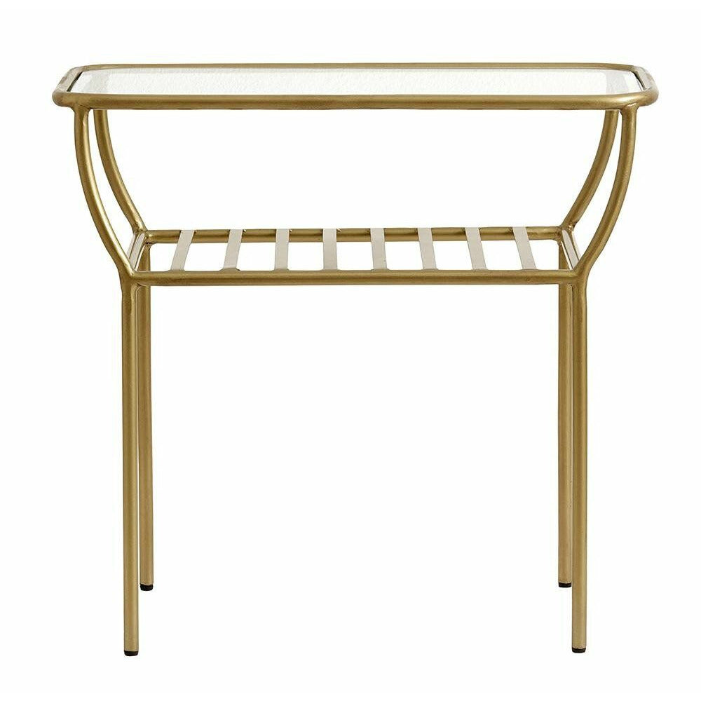 Nordal CHIC Beistelltisch / Nachttisch aus Eisen mit Glas - 50x25 cm - gold