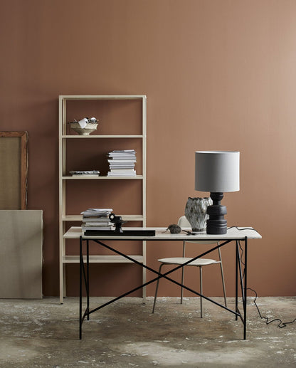 JUNGO -Regal in Eisen und Marmor - 180 x 75 cm - Sand