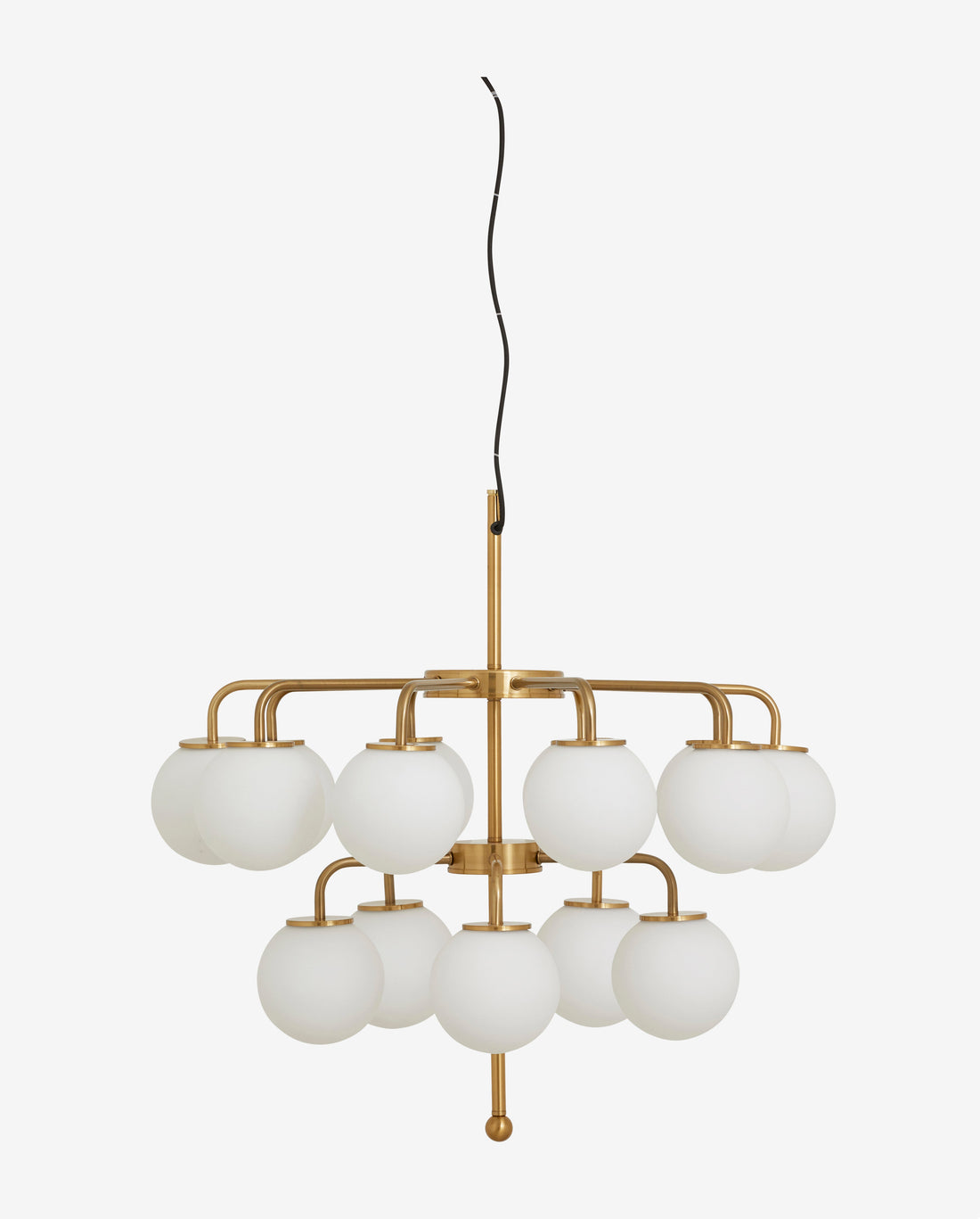 Palma Kronleuchter - Ø74 cm - Messing/Weiß
