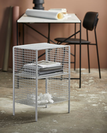 Tuo -Nachttisch/Seitentisch in Eisen - 40 x 30 cm - Weiß