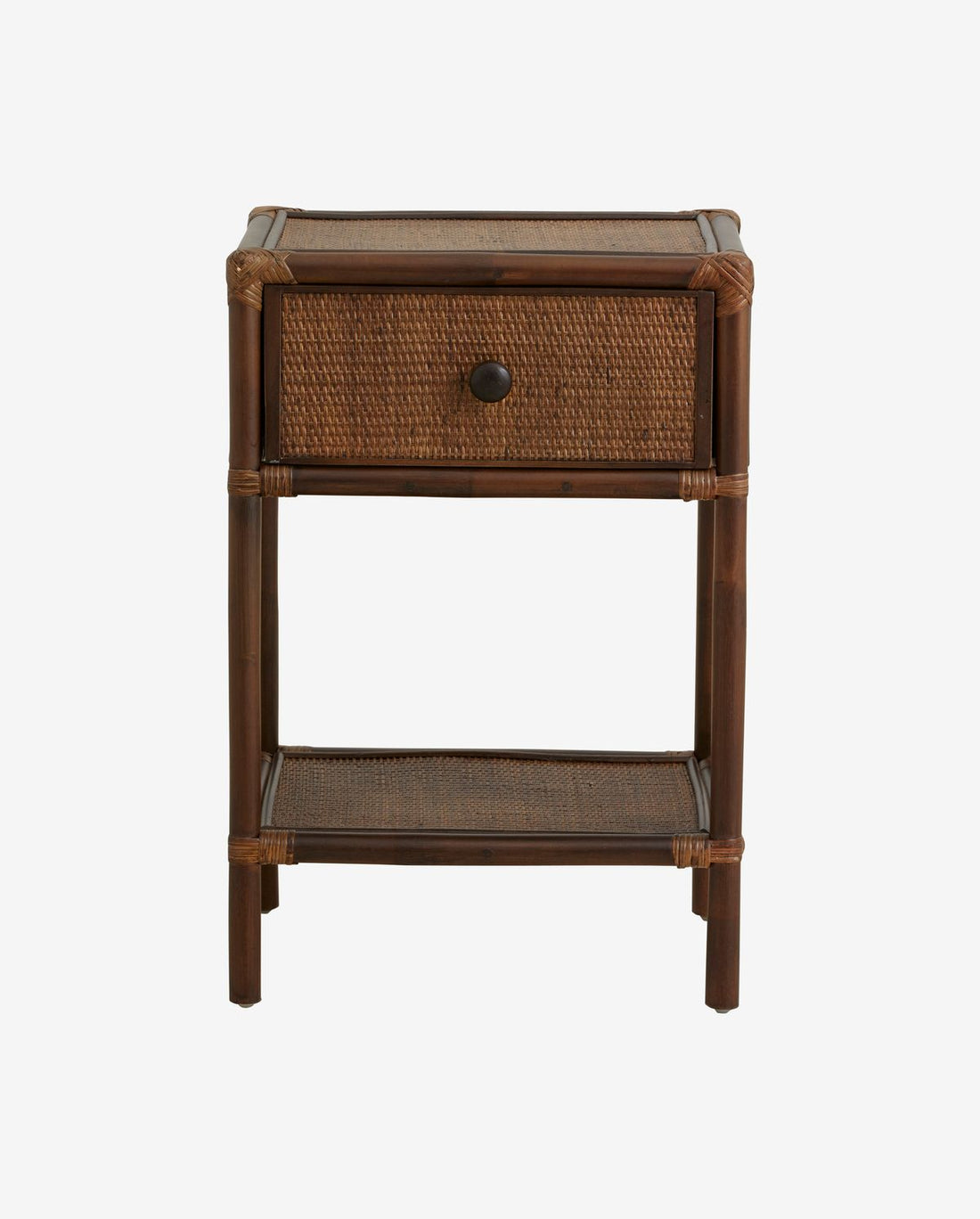 Hayes Side Tisch/Nachttisch in Rattan - Brown