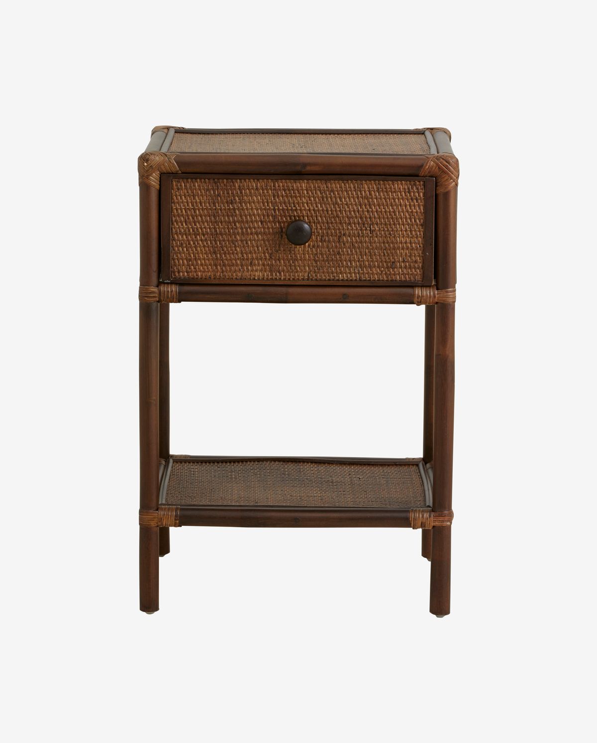 Hayes Side Tisch/Nachttisch in Rattan - Brown