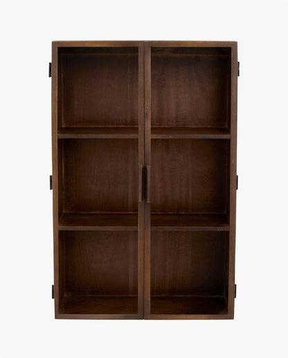 Nango -Wandschrank mit 2 Türen - dunkelbraun