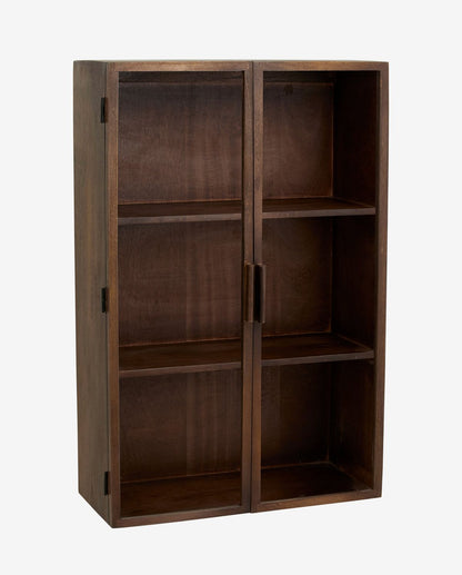 Nango -Wandschrank mit 2 Türen - dunkelbraun