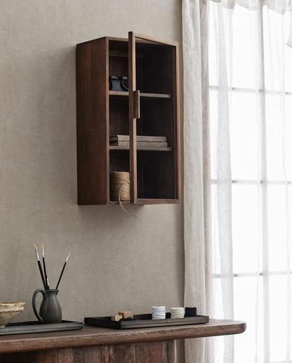 Nango -Wandschrank mit 1 Tür - dunkelbraun