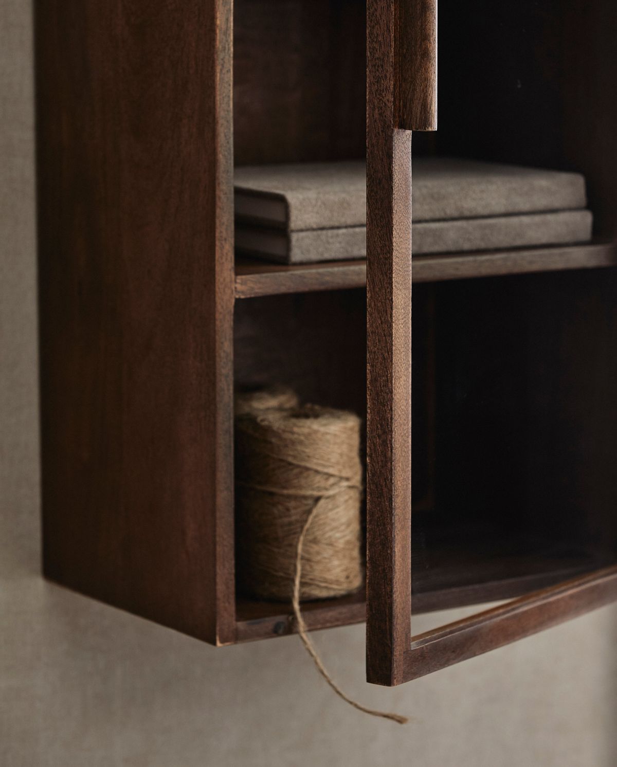 Nango -Wandschrank mit 1 Tür - dunkelbraun