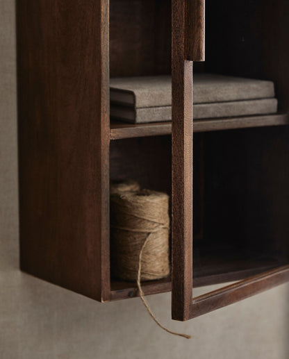 Nango -Wandschrank mit 1 Tür - dunkelbraun