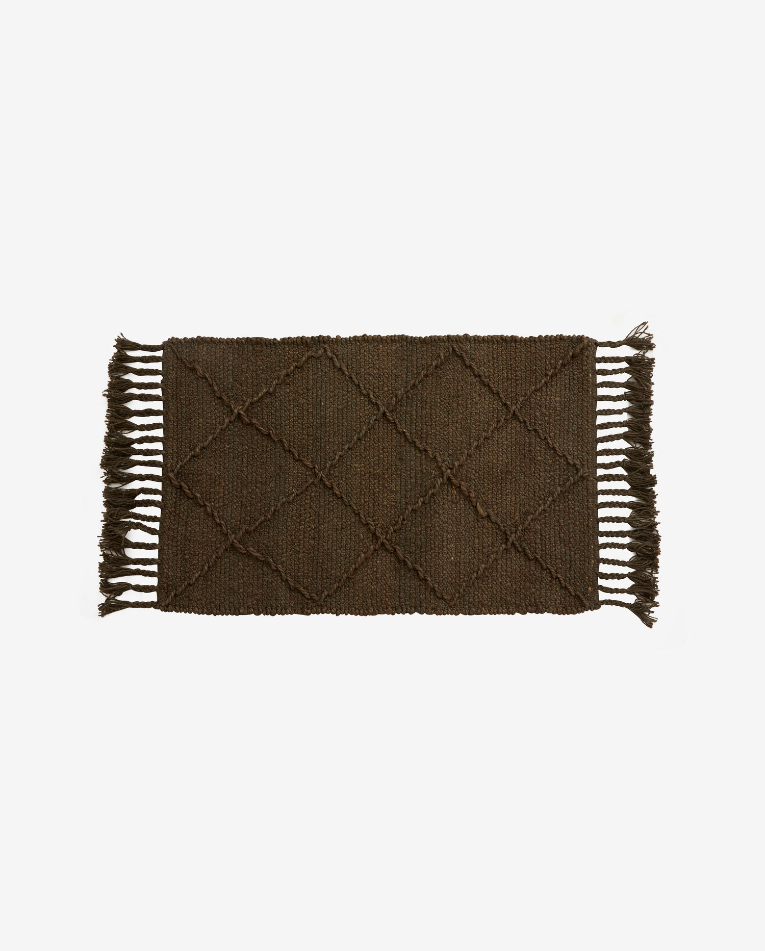 Jutan -Decke in Jute 60x90 cm - braun/grün