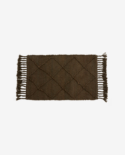 Jutan -Decke in Jute 60x90 cm - braun/grün