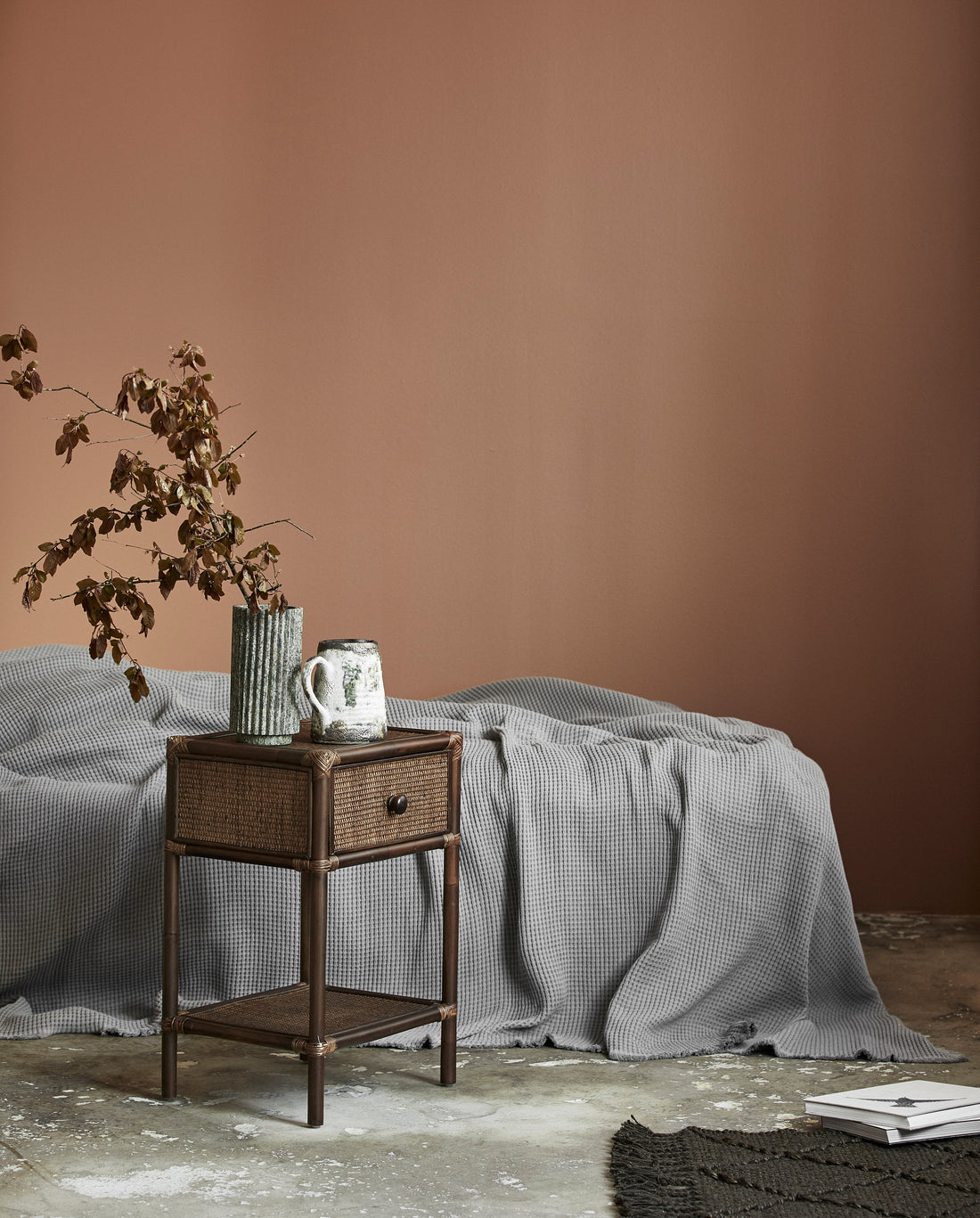 Jutan -Decke in Jute 60x90 cm - braun/grün