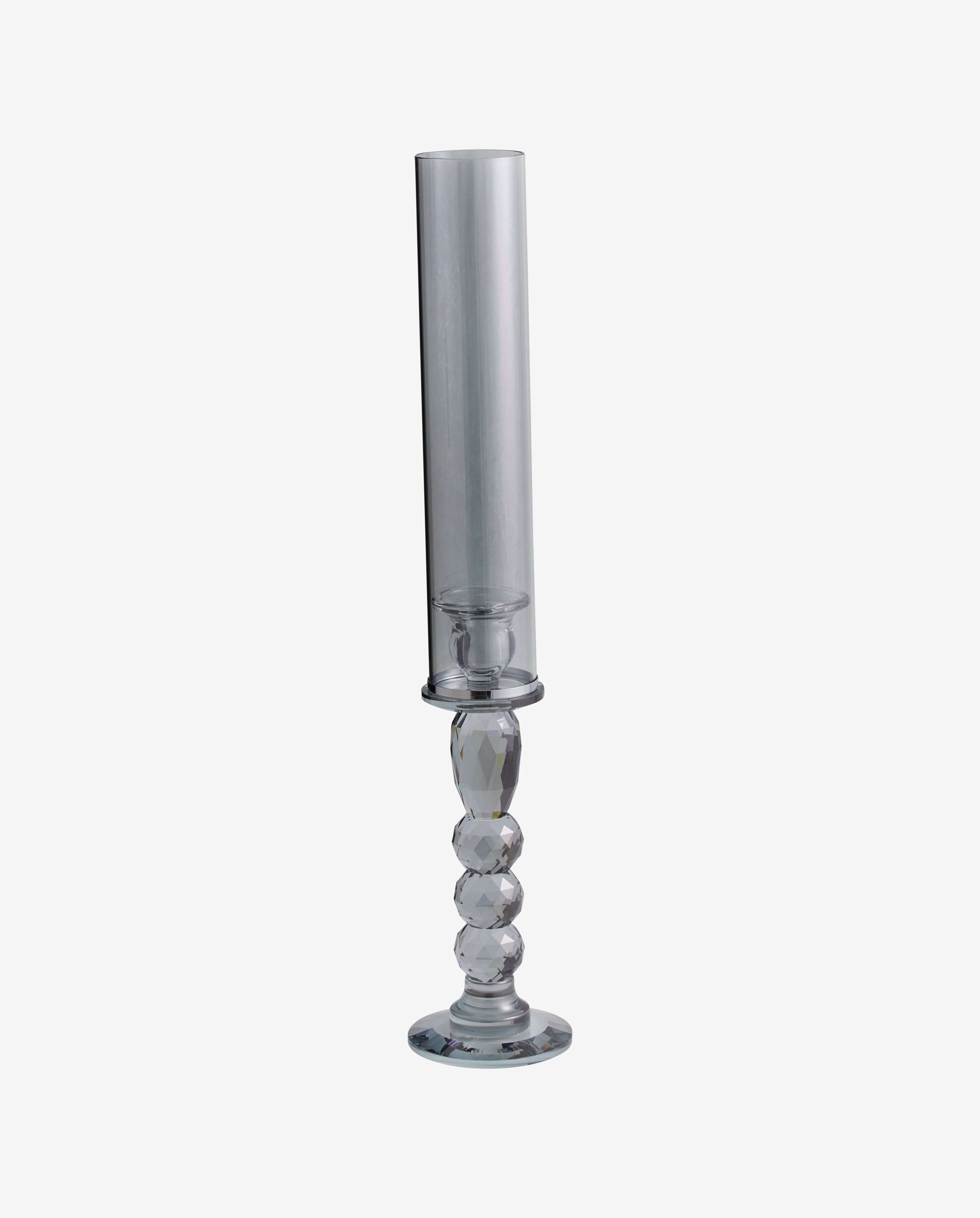 Nosy Candlestick in Kristallglas - Rauchfarbe