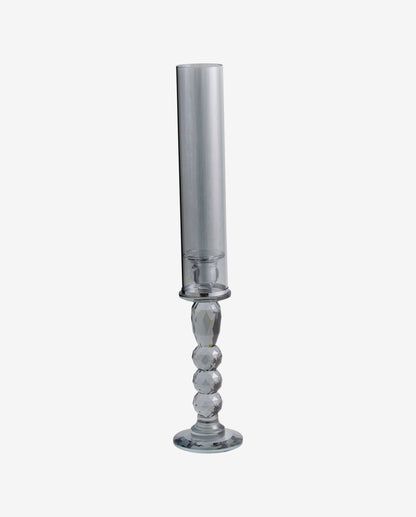 Nosy Candlestick in Kristallglas - Rauchfarbe
