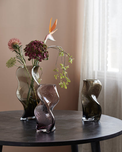 Zobelvase in Glas H30 cm - lila